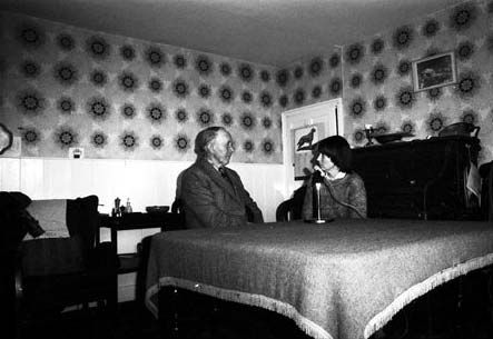 Ann Heeley interviewing Walter Baber, 1981.