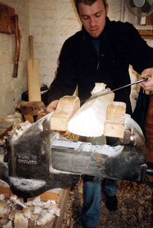 Robert Chambers, cricket bat maker, 2002.