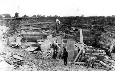 William Pursey’s Quarry in Street. A small quarry similar to the Lampert enterprise.