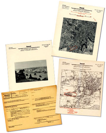WW2 Luftwaffe maps of Somerset aircraft factories.