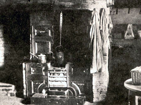 A cottage kitchen range c.1900, where bread would have been baked at least weekly.