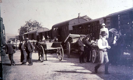 Strawberries being loaded onto ‘Strawberry Line’ trains.