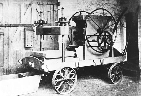 A portable cider press made by Albert Day of Mark.  Presses like these were often lent to neighbours in return for a share in the cider produced.  Cider-making was a collective enterprise, in terms of both production and consumption.