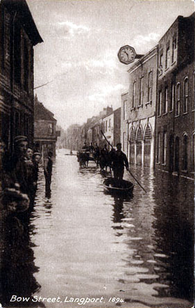River Parrett flooding in Langport, 1894